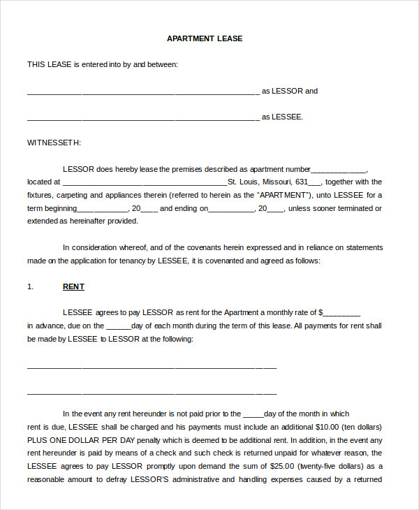 flat lease agreement template blank lease form pertaminico 