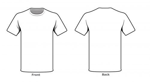 Blank Tshirt Template Front Back Side In High Resolution | Empty 