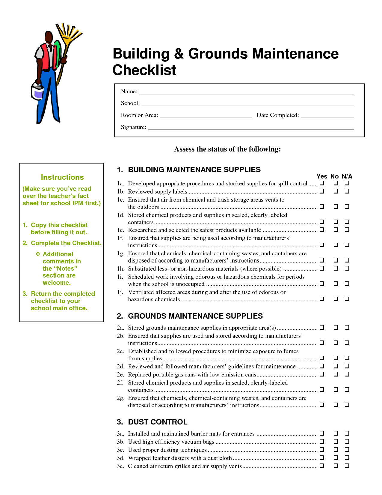 Apartment Building Maintenance Checklist | aboutplanning.org