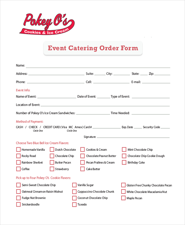 Catering Order Form. Banquet Event Order Form Template Newest 