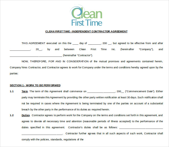 cleaning agreement template cleaning contract template 17 word pdf 