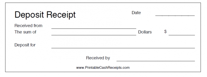 Rental Deposit Receipt Template Sample Deposit Receipt Deposit 