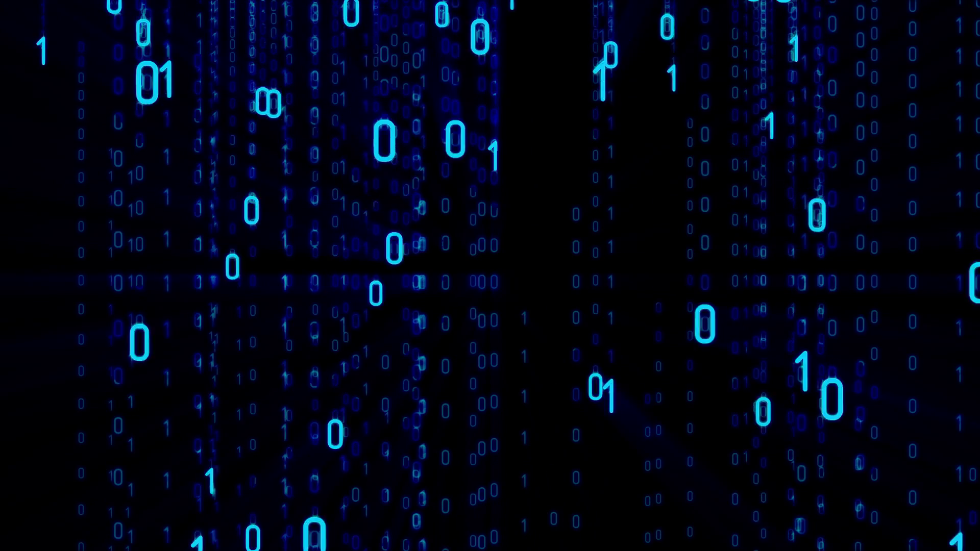 Abstract digital background with blue color of binary code and 