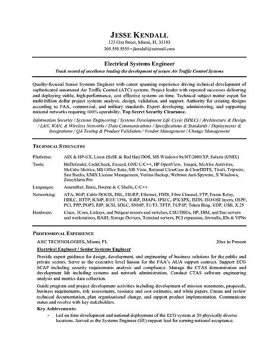 Electrical Engineering Resume Sample | musiccityspiritsandcocktail.com