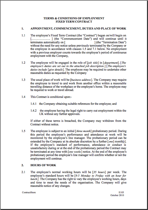 basic employment agreement template uk employment agreement 