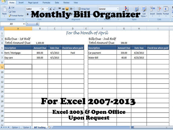 Bill Tracker Spreadsheet On Spreadsheet Software Personal Finance 