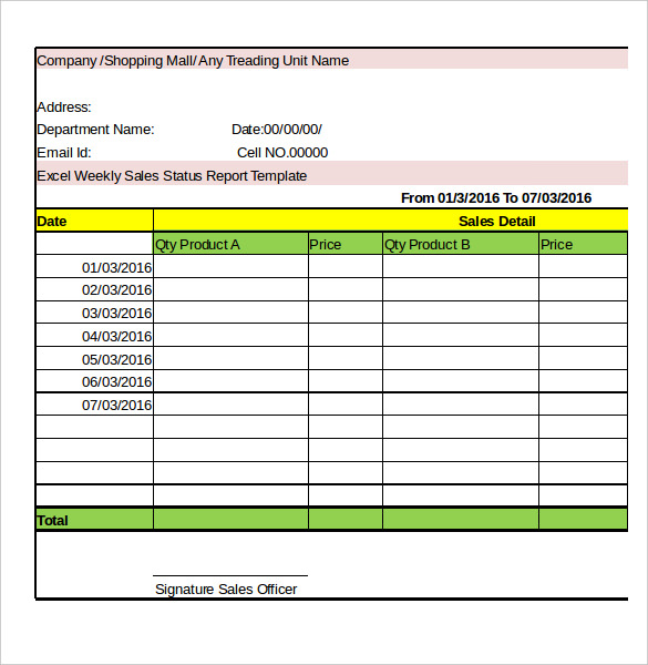 weekly reporting template excel   Romeo.landinez.co