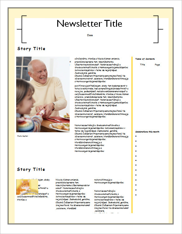 7+ Family Newsletter Templates – Free Word Documents Download 