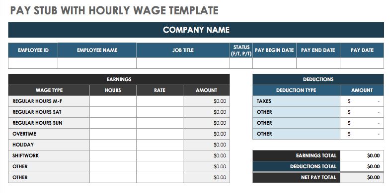 Free Pay Stub Template Word – Demonow in Paycheck Template 