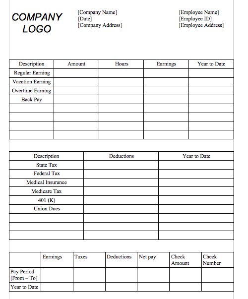 Direct Deposit Pay Stub Template   FREE DOWNLOAD