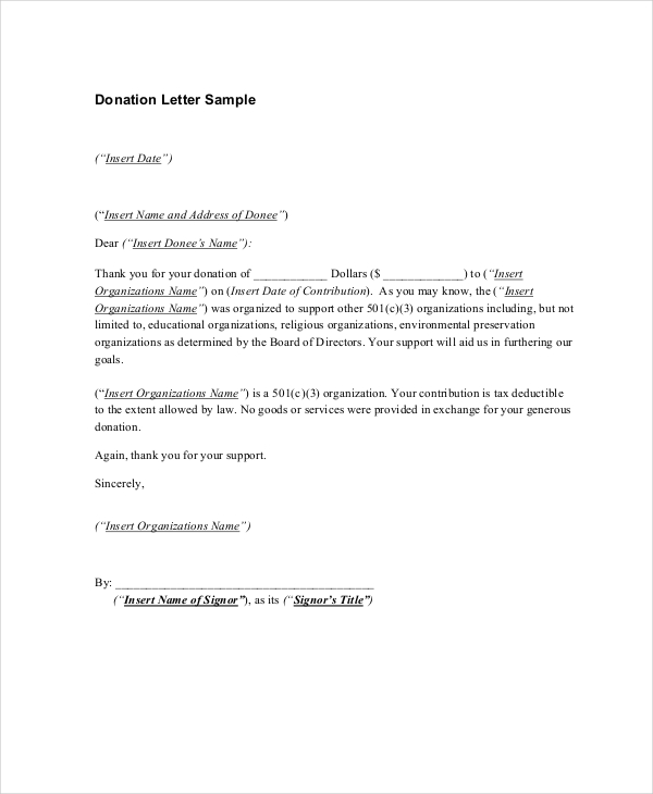 Donor Thank You Letter – 10+ Free Sample, Example Format Download 