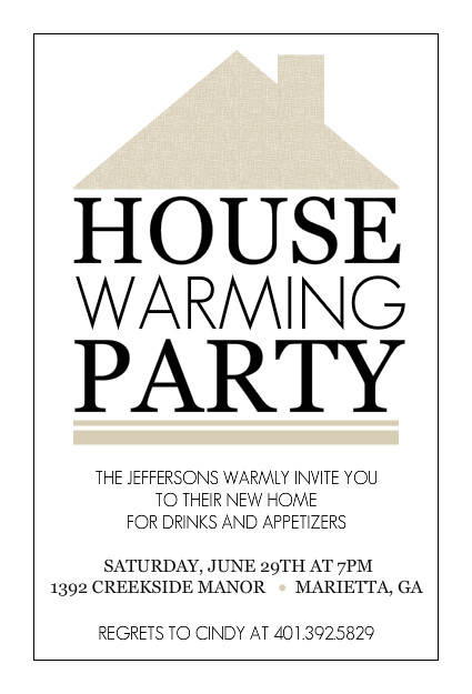 Housewarming Party Invitation Template   sansalvaje.Com