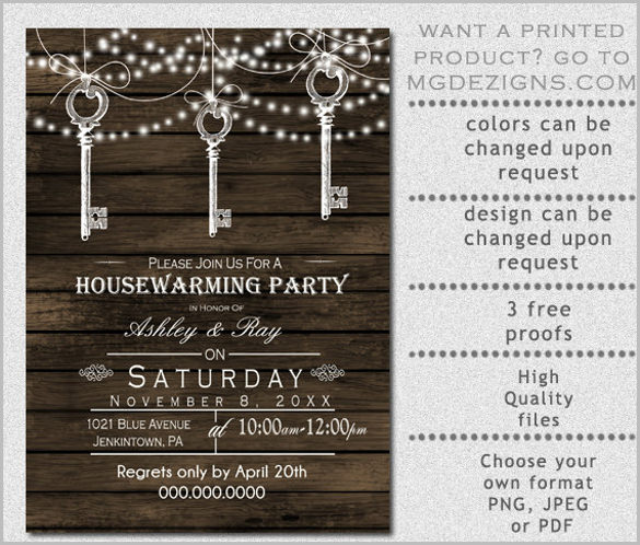 Perfect Housewarming Party Invites Free Template   Birthday and 