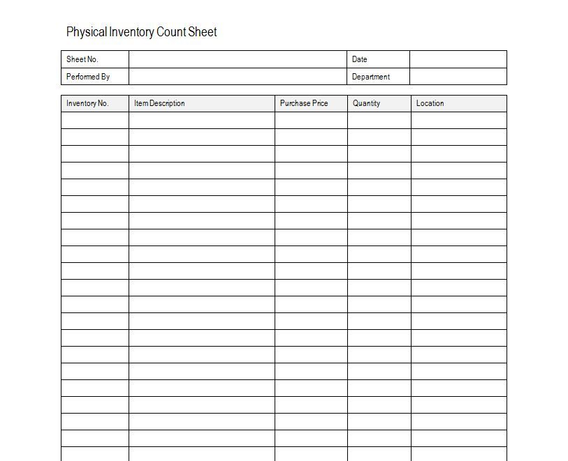 Inventory Sheet Sample Free Inventory Template Estate Sale Packing 