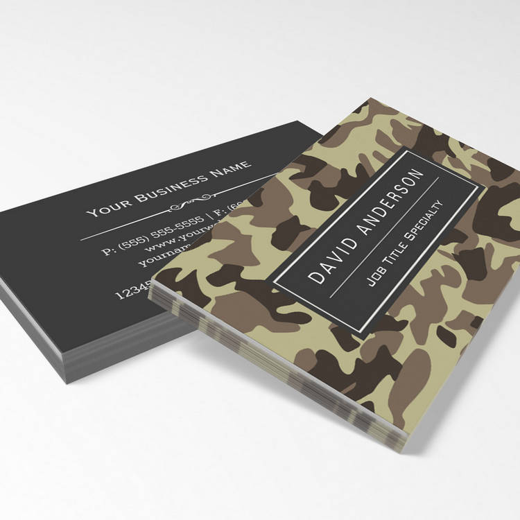 camo business cards hunter stylish military camouflage camo 