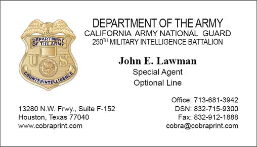 Military Business Cards   Songwol #f653d7403f96