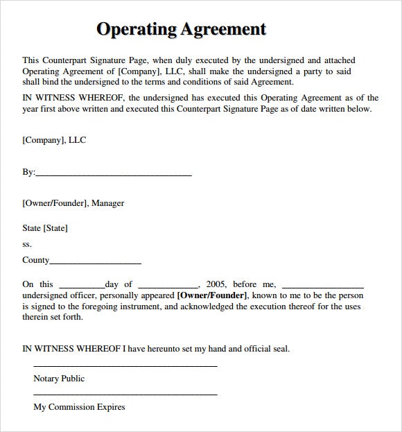 simple operating agreement for llc template simple llc operating 