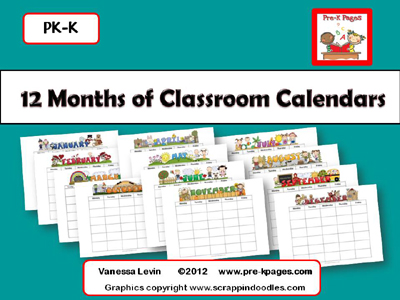 Editable preschool calendar template#221575   Myscres