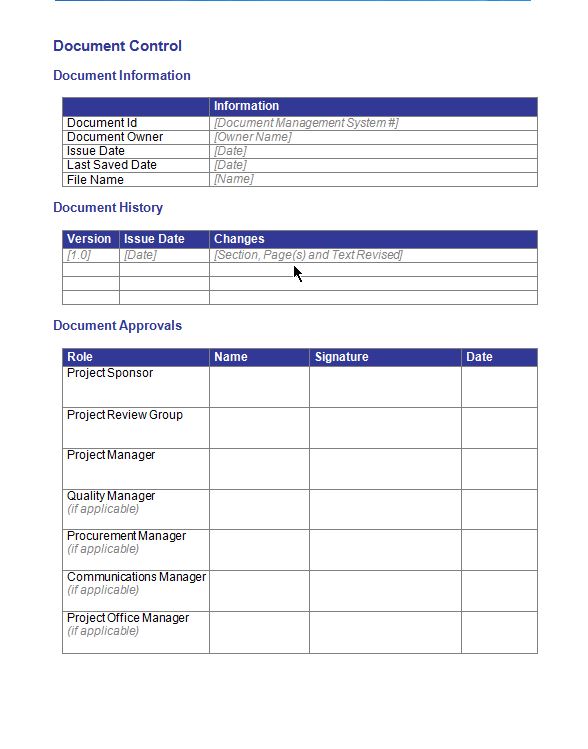 Project Plan Template. Small Business Project Plan Template 