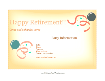retirement flyer template free   Ecza.solinf.co