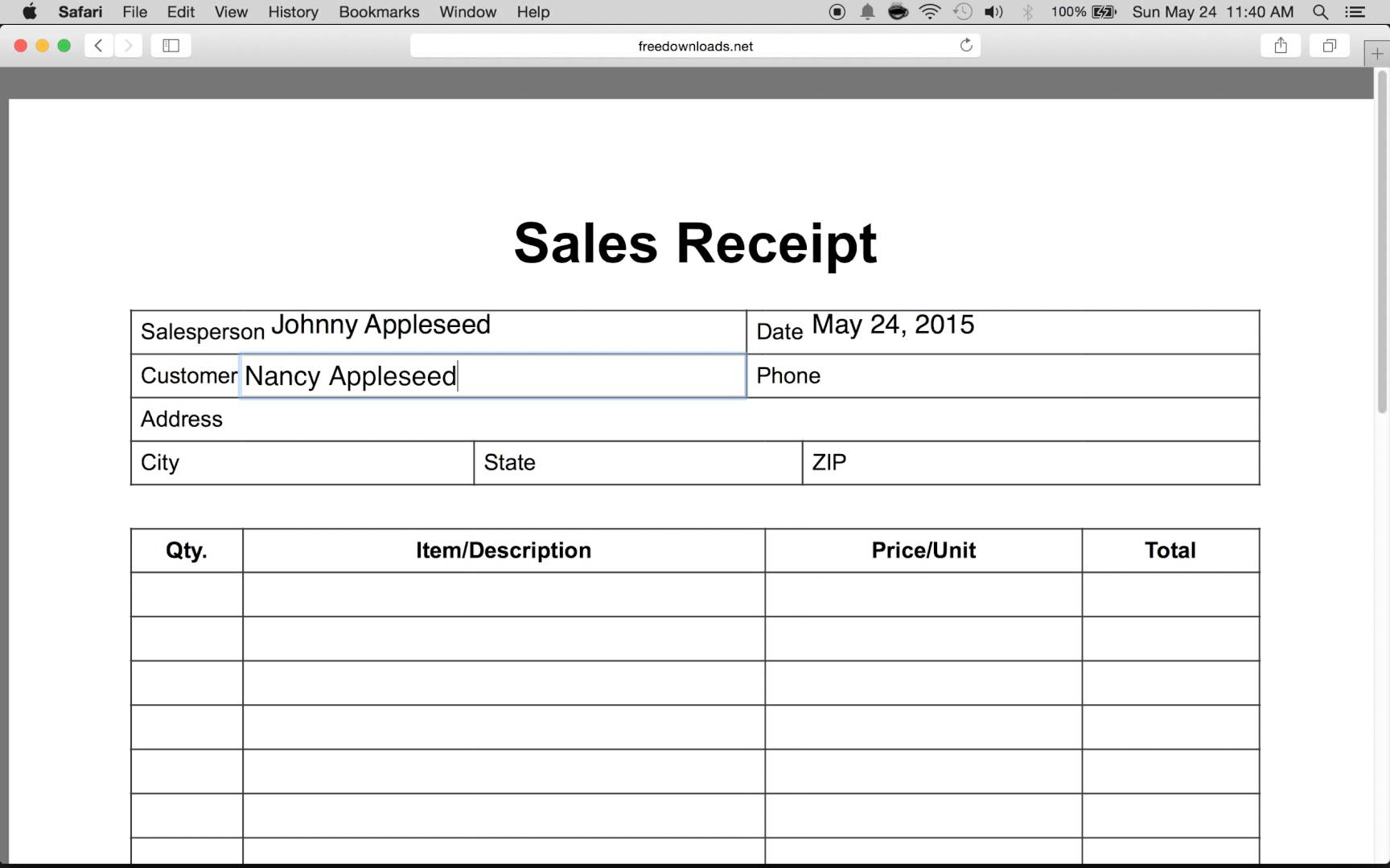 How to Write an Itemized Sales Receipt Form   YouTube