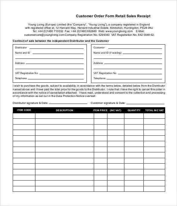 Sales Receipt Template Sample Form Biztree Sale Receipt Form 