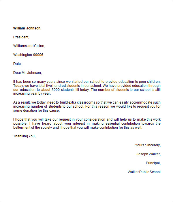 Collection Of solutions Sample Letter asking for Donations School 