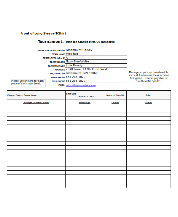 pick up order form template   Ecza.solinf.co