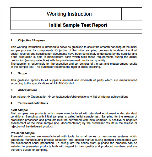 9+ Work Instruction Templates   Free Sample, Example Format | Free 